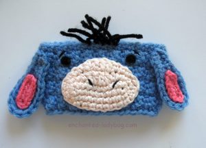 Free Crochet Eeyore Coffee Cup Cozy Pattern