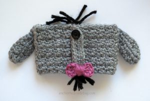 Free Crochet Eeyore Coffee Cup Cozy Pattern