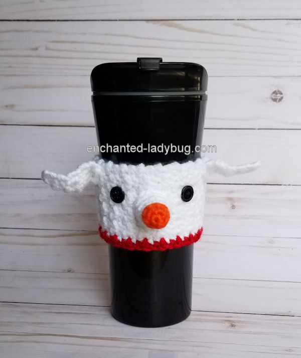 Free Crochet Nightmare Before Christmas Zero Coffee Cup Cozy Pattern