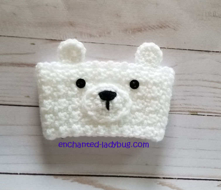 Free Crochet Pattern Polar Bear Coffee Cup Cozy
