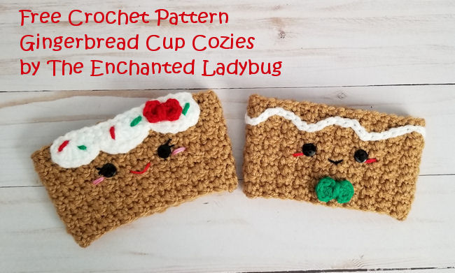 Gingerbread Cup Cozy - Free Crochet Pattern - OkieGirlBling'n'Things